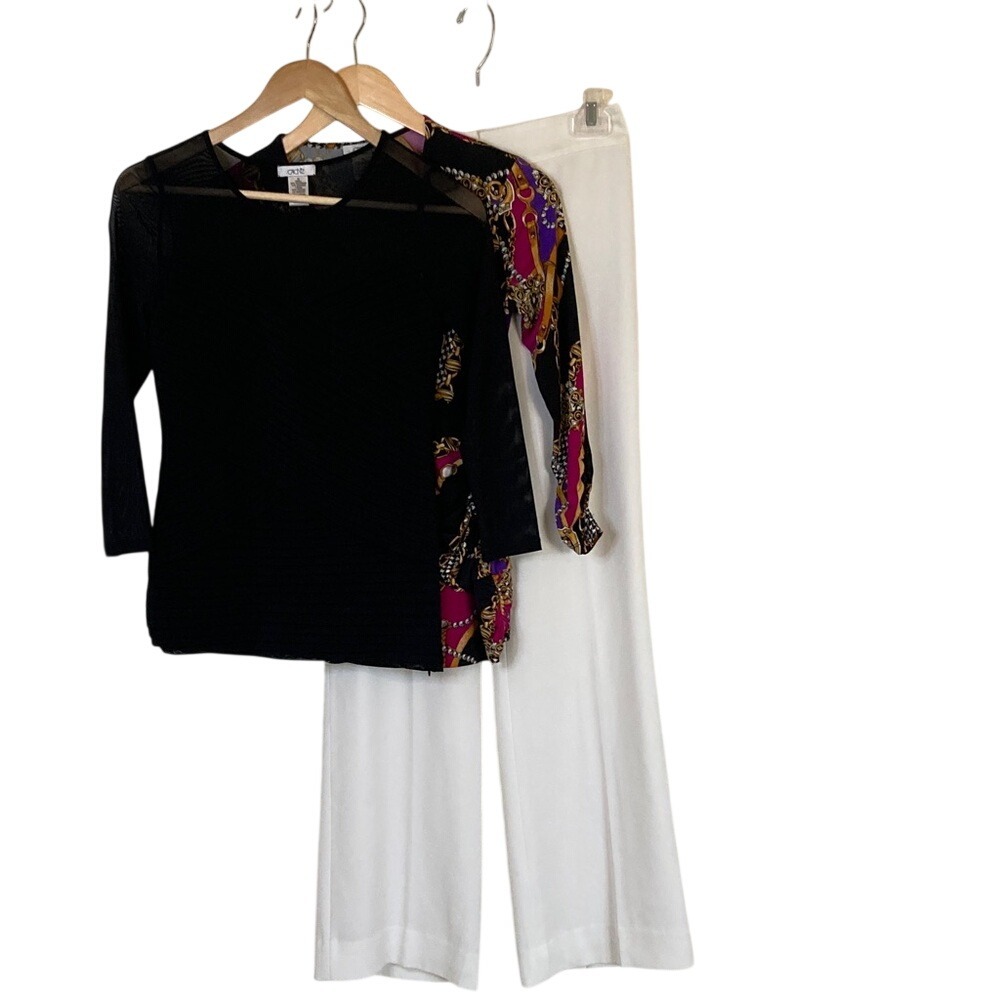 Cache Womens‎ Career Bundle Pant Blouse Size XS Classi Timeless Career Old Money